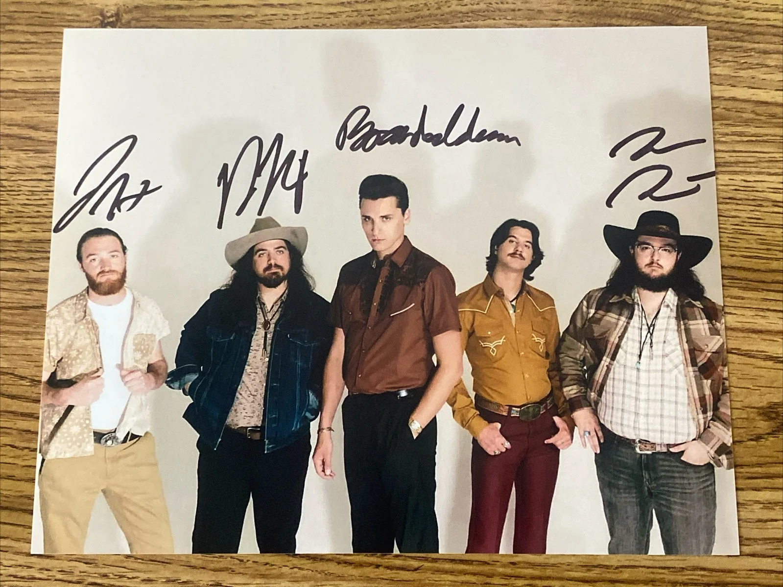 Brandon Coleman, John Hall, Drew Nix, Zach Richel — The Red Clay Strays Autographed 8x10 Photo Brandon Coleman +3 Band Members