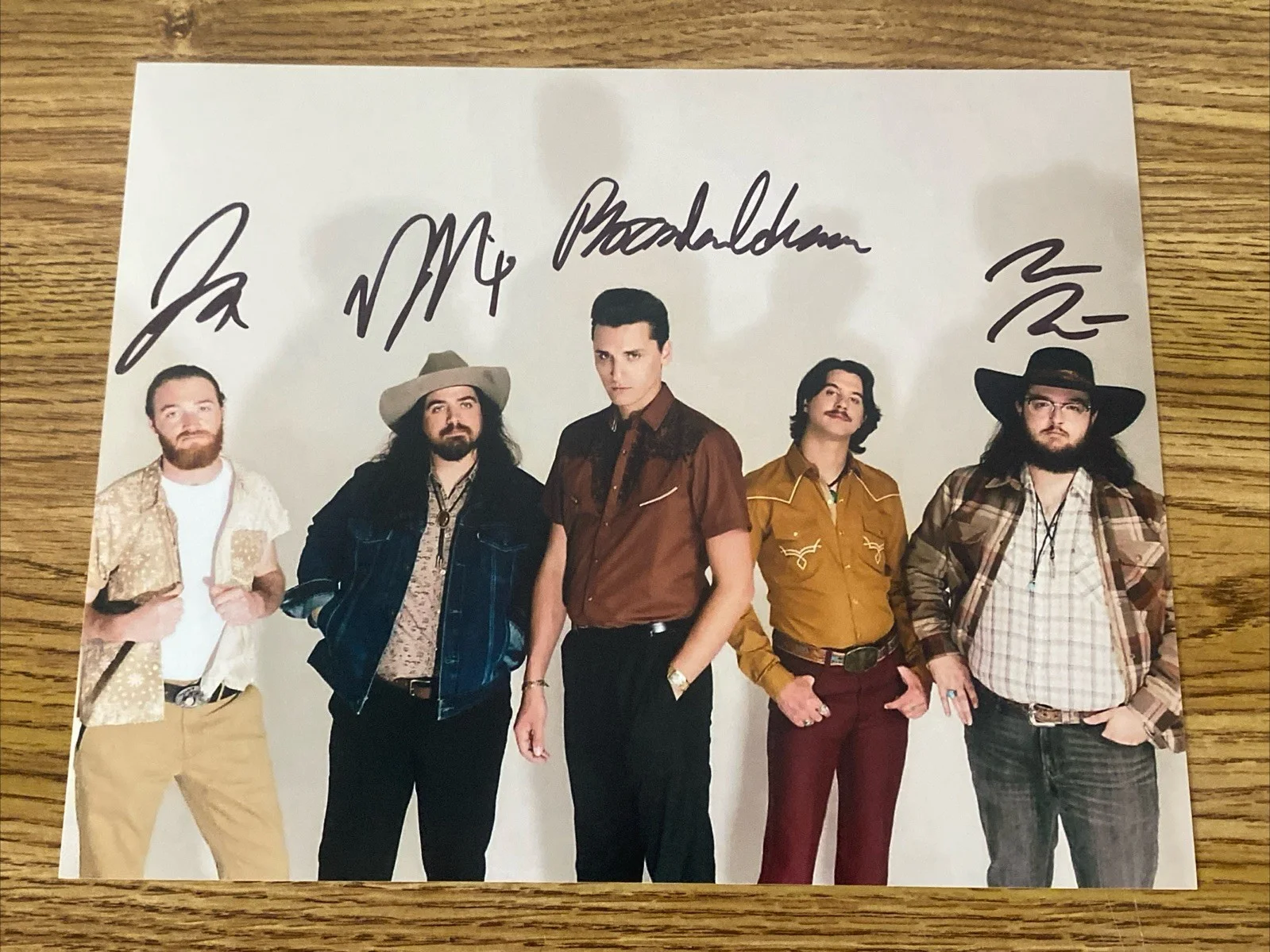 Brandon Coleman, John Hall, Drew Nix, Zach Richel — The Red Clay Strays Autographed 8x10 Photo Brandon Coleman +3 Band Members