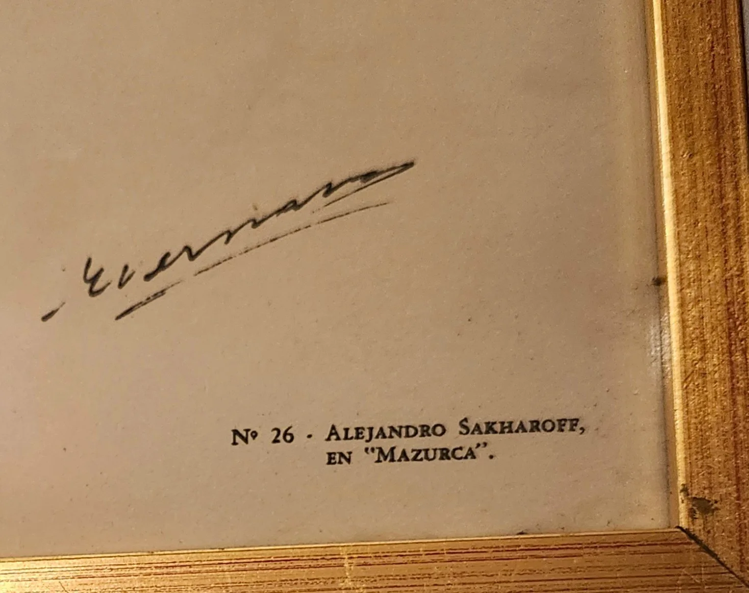 Alejandro Sakharoff — Original Drawing Alejandro Sakharoff Hand Signed Art B. Aires 1941 Modern Dance, изображение 3