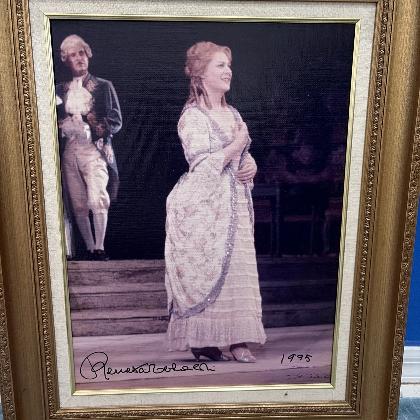 Rare Original Robert Cahen Renata Tebaldi Signed Art Opera Singer, image 2