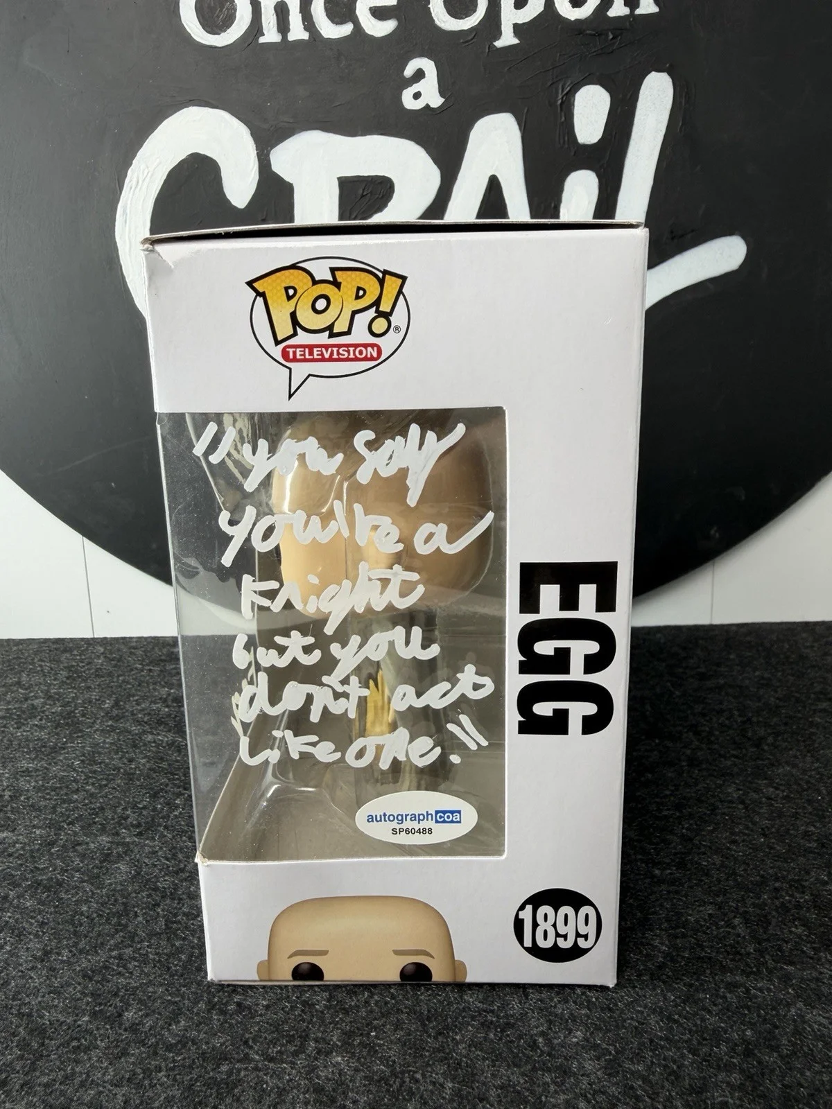 ACOA COA Signed Funko Pop! Egg A Knight Of The Seven Kingdoms Dexter Sol Ansell, image 3