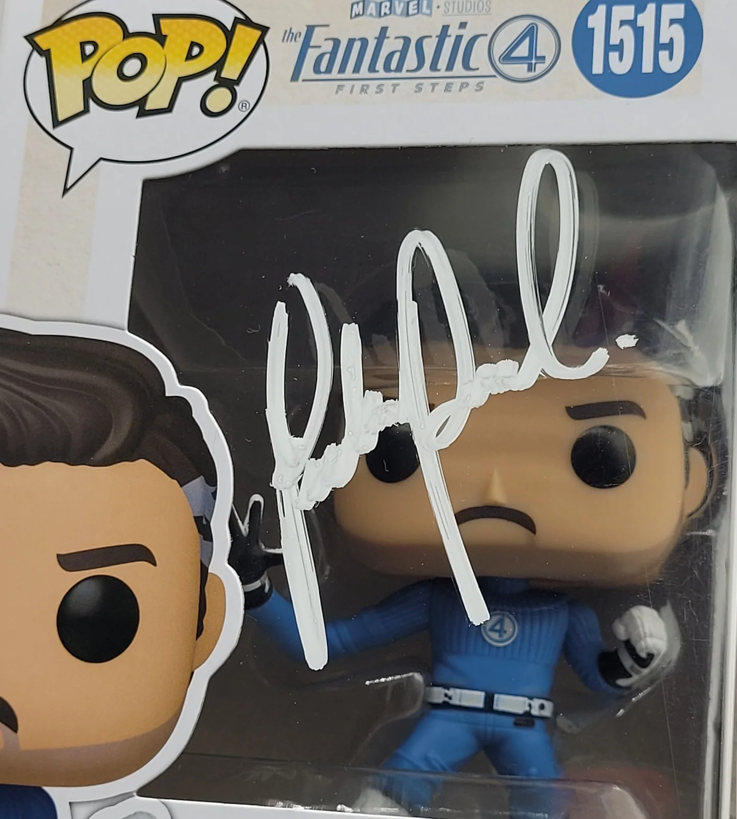 Pedro Pascal — Pedro Pascal Signed Mister Fantastic Funko #1515 W/ Pop Protector, image 2