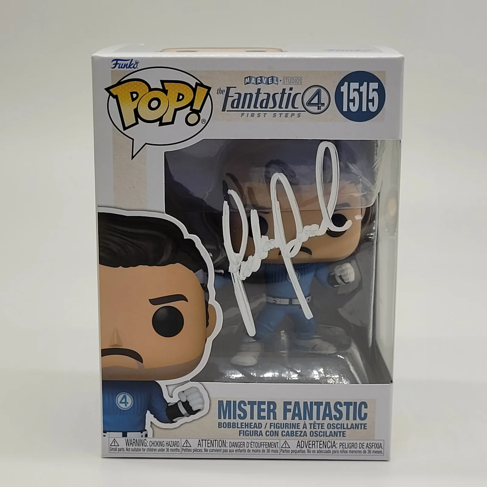 Pedro Pascal — Pedro Pascal Signed Mister Fantastic Funko #1515 W/ Pop Protector, image 3