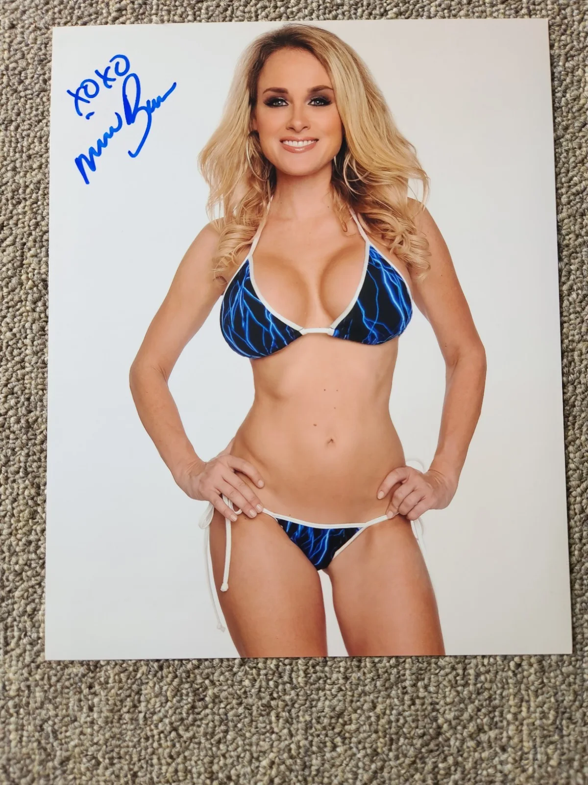 Lot Of Signed Autographed 8x10" Photograph AW Playboy Model Sexy fcq16, изображение 4