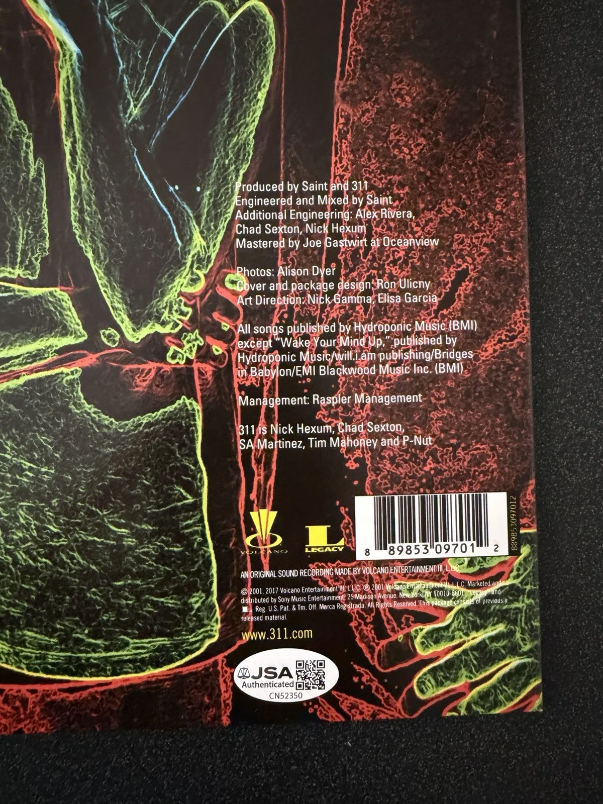 NICK HEXUM, P-NUT & CHAD SEXTON SIGNED 311 ‘FROM CHAOS’ VINYL RECORD LP JSA COA, изображение 5