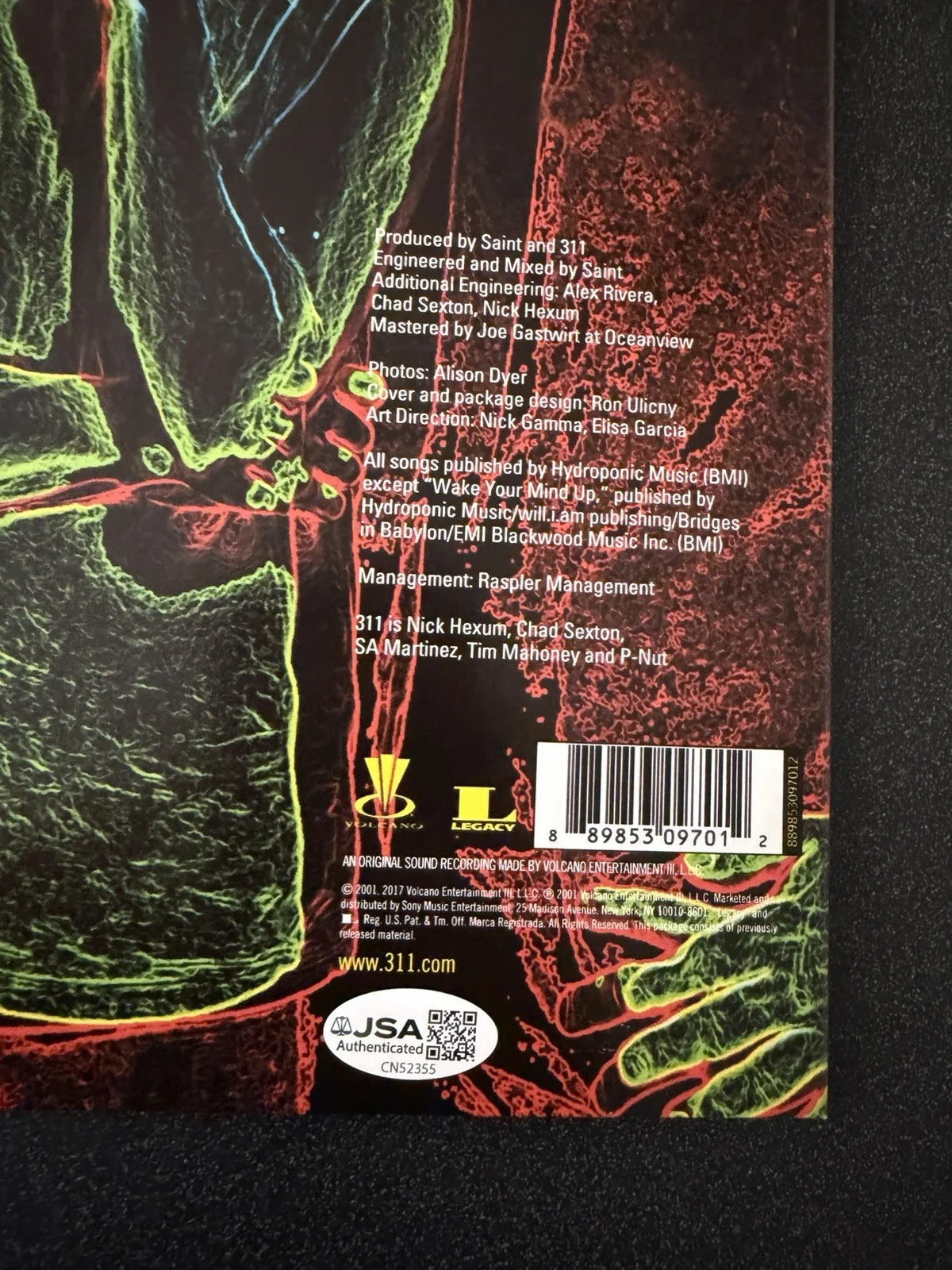 NICK HEXUM, P-NUT & CHAD SEXTON SIGNED 311 ‘FROM CHAOS’ VINYL RECORD LP JSA COA, изображение 5