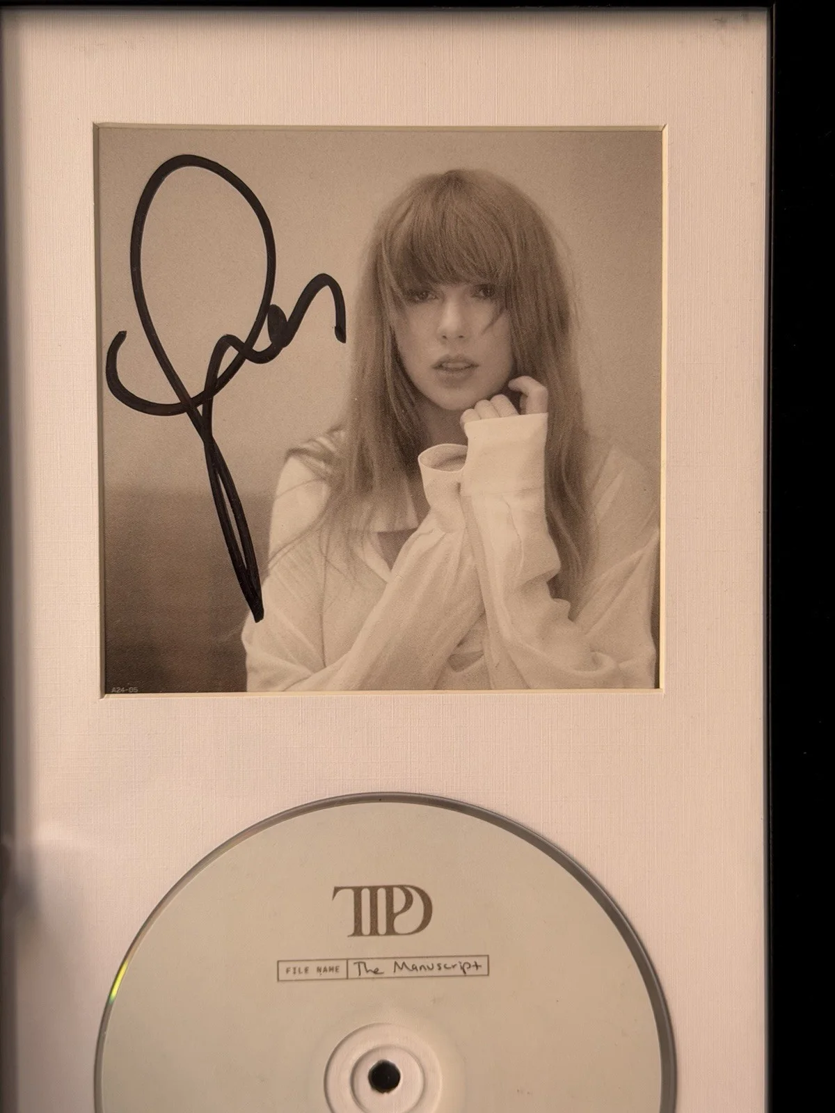 Signed "The Manuscript" Music CD & Booklet Framed Display with Photo, image 2