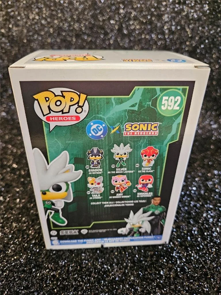 RYAN REYNOLDS — RYAN REYNOLDS SIGNED FUNKO POP 592 SONIC HEDGEHOG SILVER AS GREEN LANTERN W/ COA, изображение 5