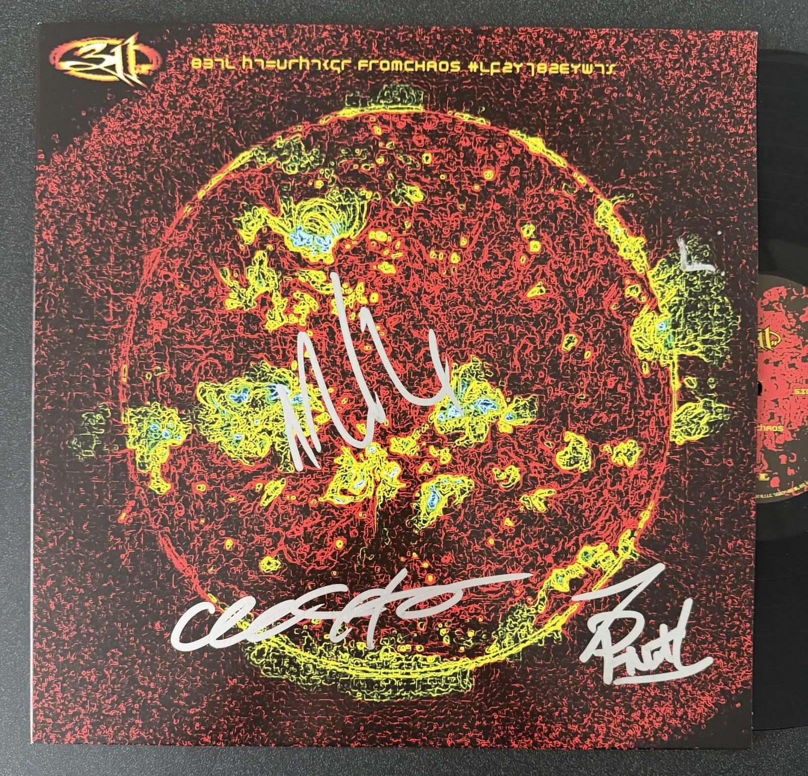 NICK HEXUM, P-NUT & CHAD SEXTON SIGNED 311 ‘FROM CHAOS’ VINYL RECORD LP JSA COA, изображение 2