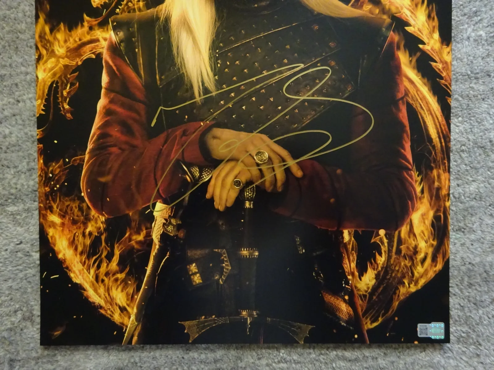 Matt Smith — Signed Matt Smith Autographed House Of The Dragon Photo 16"x20" OCCM COA, изображение 3