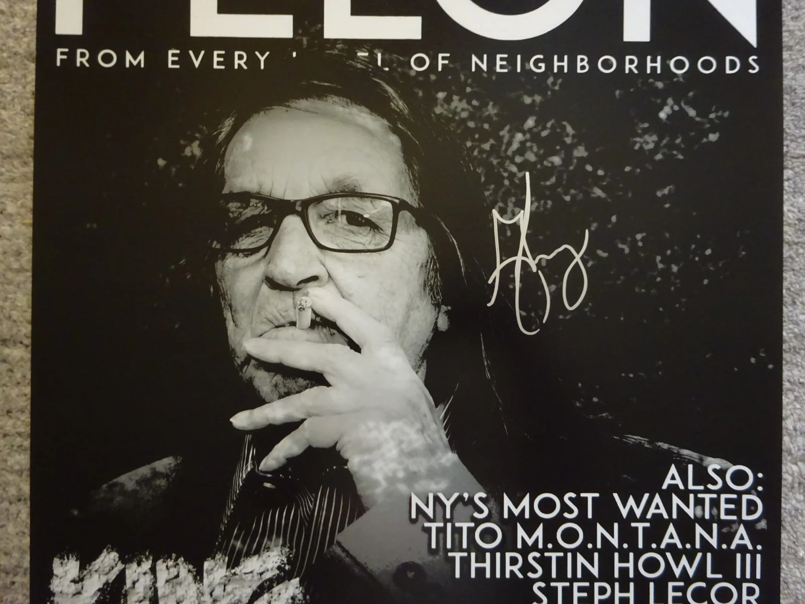 George Jung — Signed George Jung Autographed Felon Magazine Print Photo 16"x20" Beckett COA, изображение 3