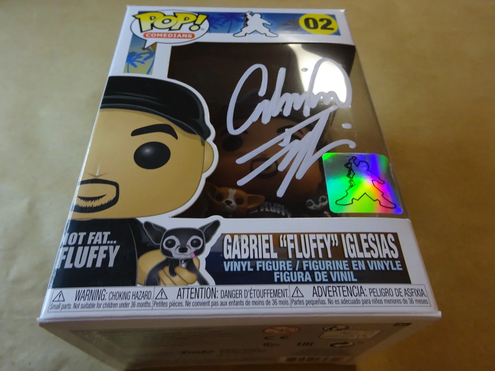 Gabriel Iglesias — Signed Gabriel Iglesias Autographed Fluffy & Dogs Funko Pop #02 Beckett BAS COA, image 2