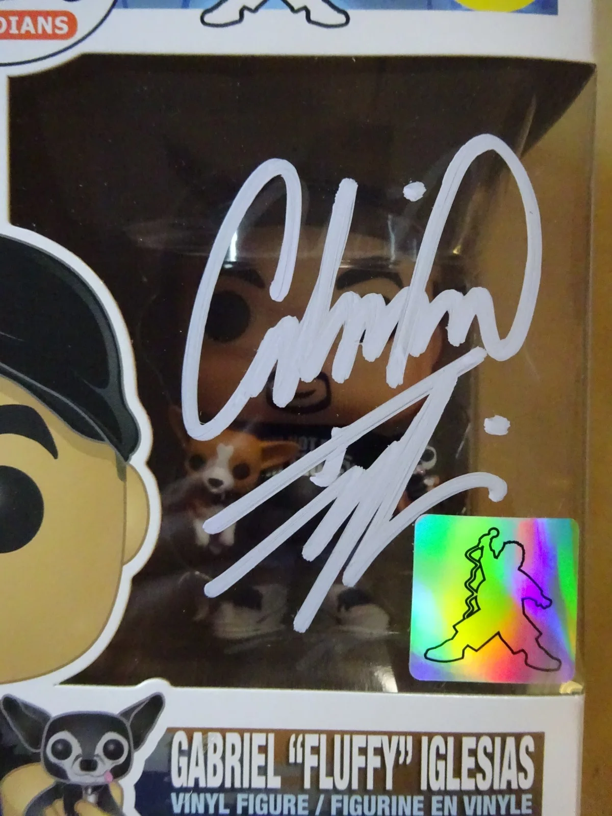 Gabriel Iglesias — Signed Gabriel Iglesias Autographed Fluffy & Dogs Funko Pop #02 Beckett BAS COA, image 3