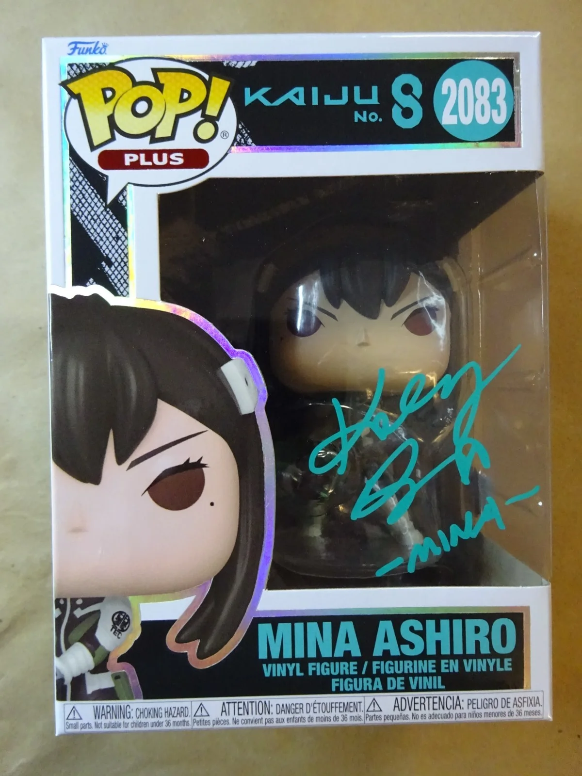 Katelyn Barr — Signed Katelyn Barr Autographed Kaiju No. 8 Mina Ashiro Funko Pop OCCM COA