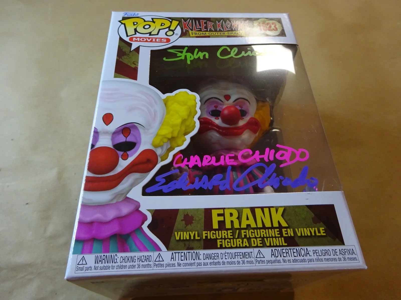Charles Chiodo, Edward Chiodo, Stephen Chiodo — Signed Chiodo Brothers Autographed Frank Killer Klowns Funko Pop Zobie COA, image 2