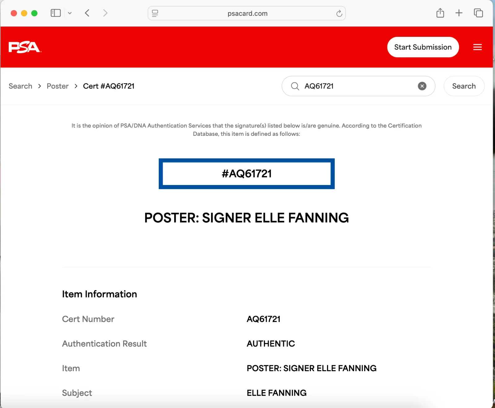 Elle Fanning — ELLE FANNING SIGNED 12x18 PHOTO PSA DNA AUTOGRAPH PREDATOR BADLANDS POSTER B, изображение 3