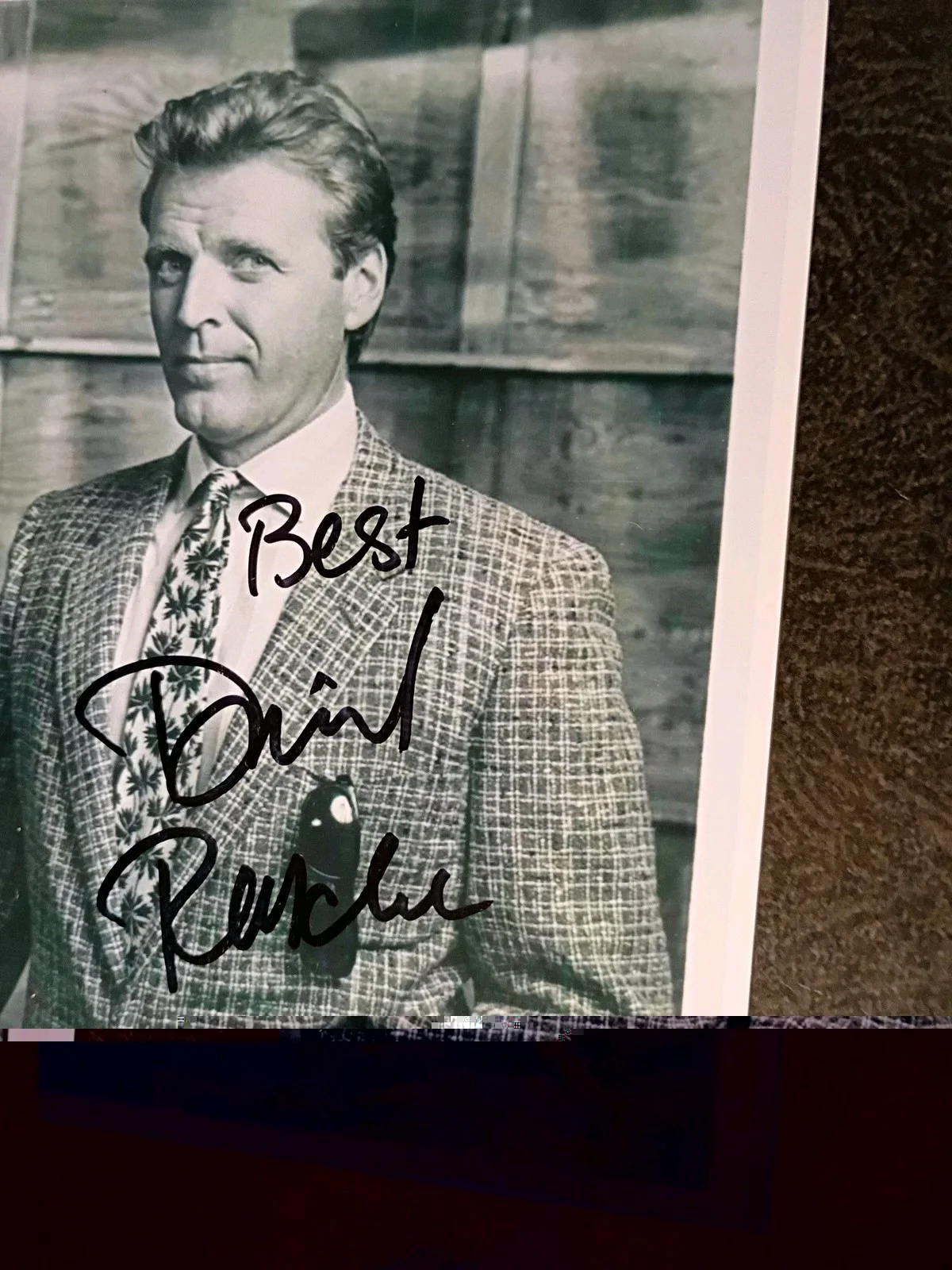 DAVID RASCHE As HAMMER — DAVID RASCHE As HAMMER Hand Signed Autograph 4X5 Photo - ACTOR - SLEDGE HAMMER, image 2