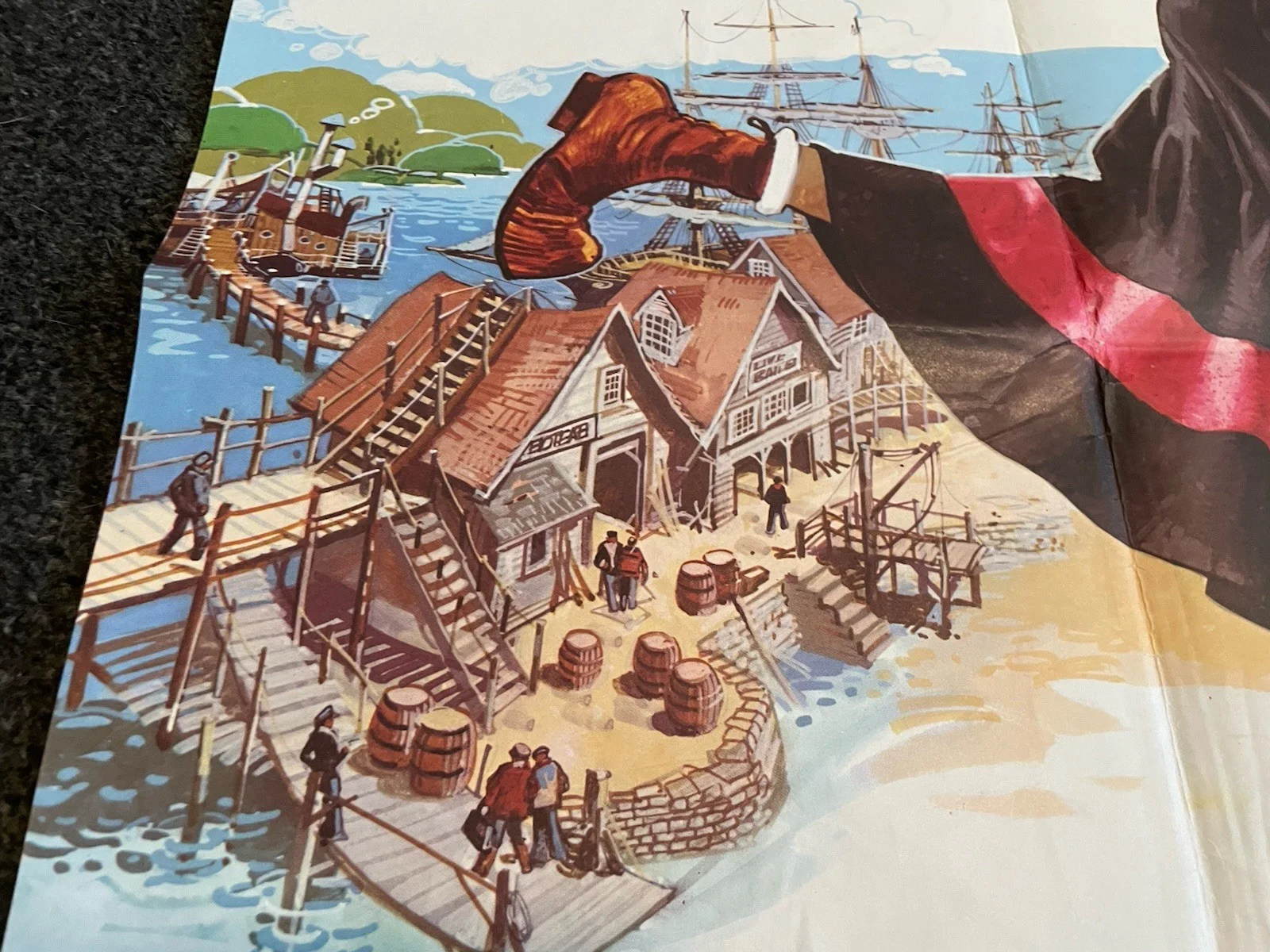 POPEYE ORIGINAL UK QUAD POSTER FOLDED 1980 FAIR/GOOD CONDITION ROBIN WILLIAMS., изображение 2