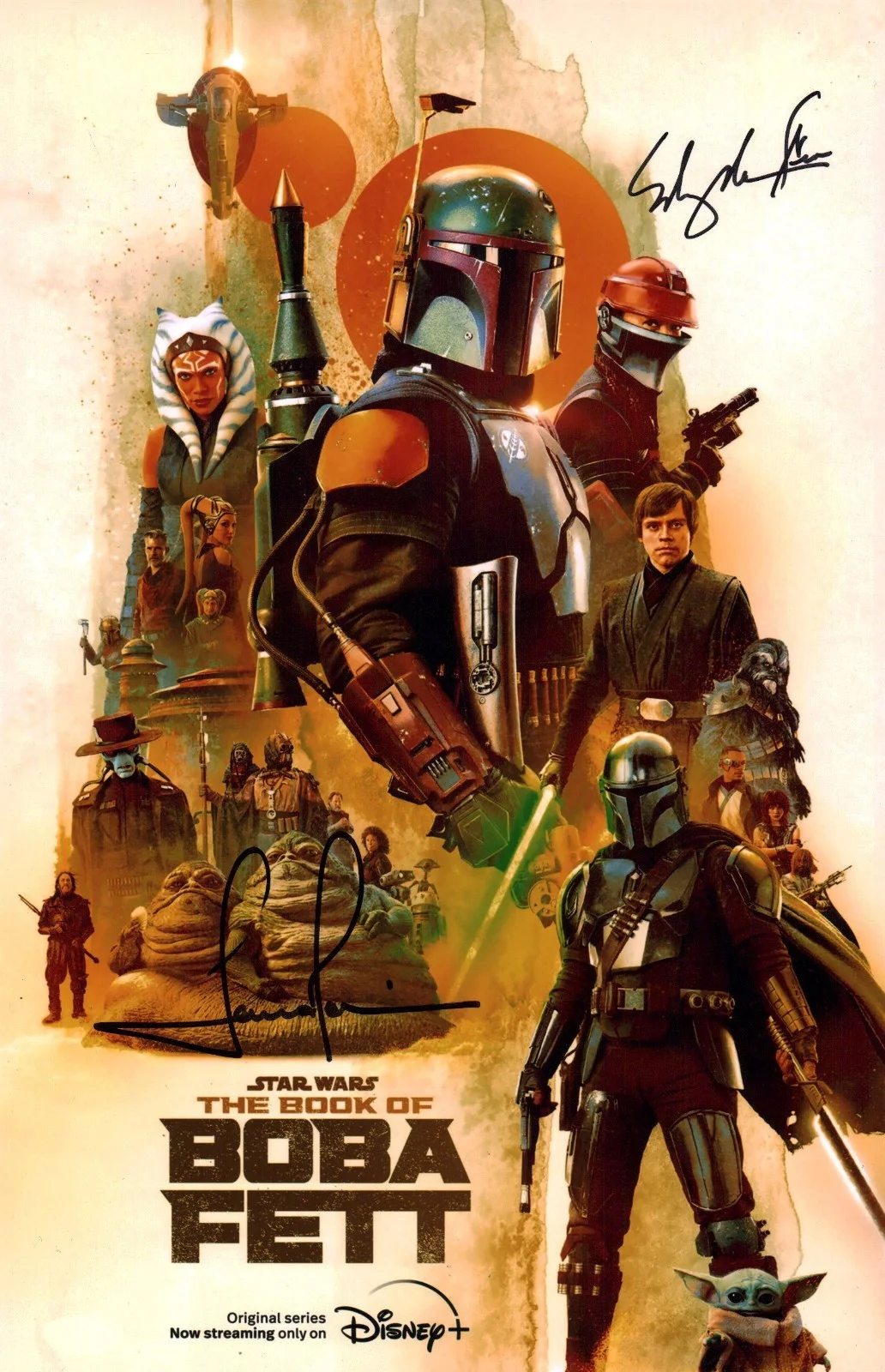 Ming-Na Wen, Temuera Morrison — Star Wars: The Book of Boba Fett 11x17 Photo Signed Morrison, Wen JSA Cert Auto