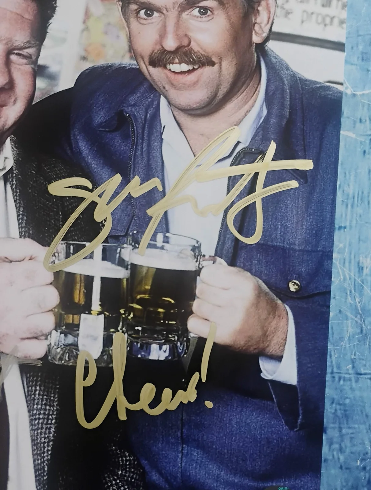 John Ratzenberger & George Wendt Hand Signed 8x10 Photo COA Cheers NO US TARIFFS, изображение 3