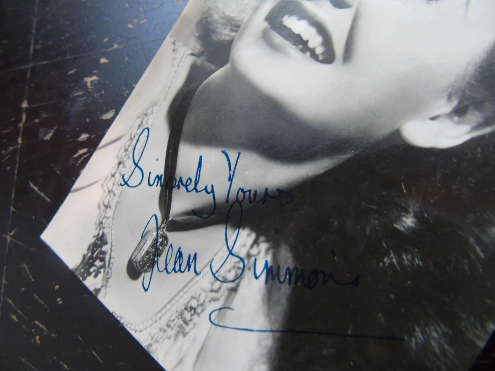 Jean Simmons Hand Signed Picture +5 Postcards Picturegoer Blue Lagoon, image 3