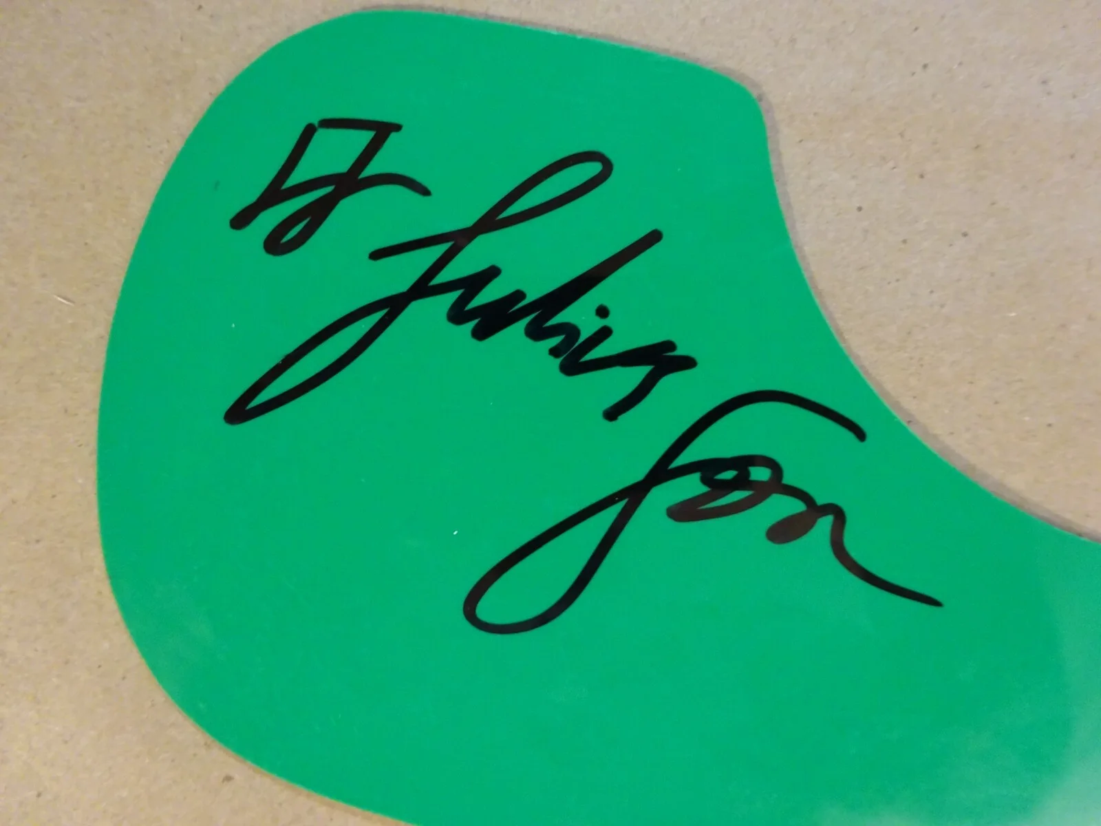 Signed JJ JOKULL JULIUSSON - KALEO - Acoustic Guitar Pick Guard BECKETT BAS COA, image 2