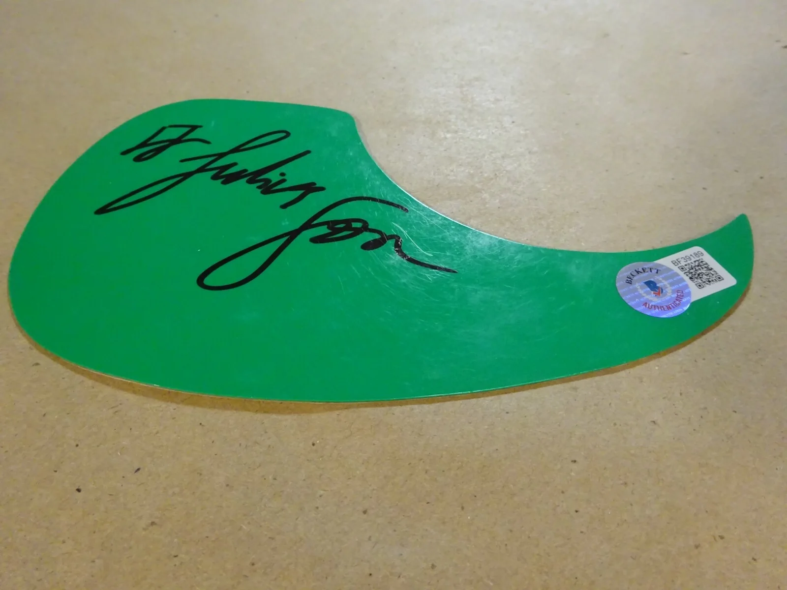 Signed JJ JOKULL JULIUSSON - KALEO - Acoustic Guitar Pick Guard BECKETT BAS COA, image 4