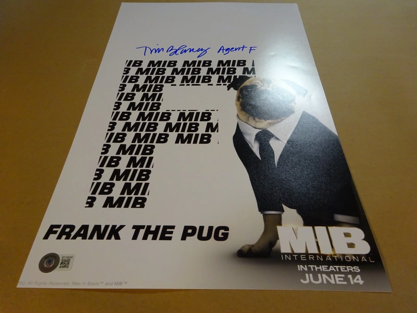 Tim Blaney — Signed TIM BLANEY Autographed MEN IN BLACK 11"x17" Photo Beckett BAS COA, изображение 2