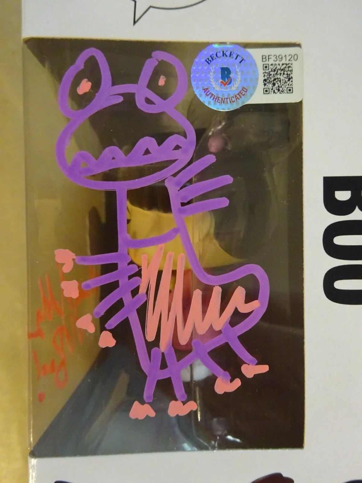 Mary Gibbs — Autographed MARY GIBBS Signed & SKETCH Boo Monsters Inc #386 FUNKO POP BAS COA, image 5
