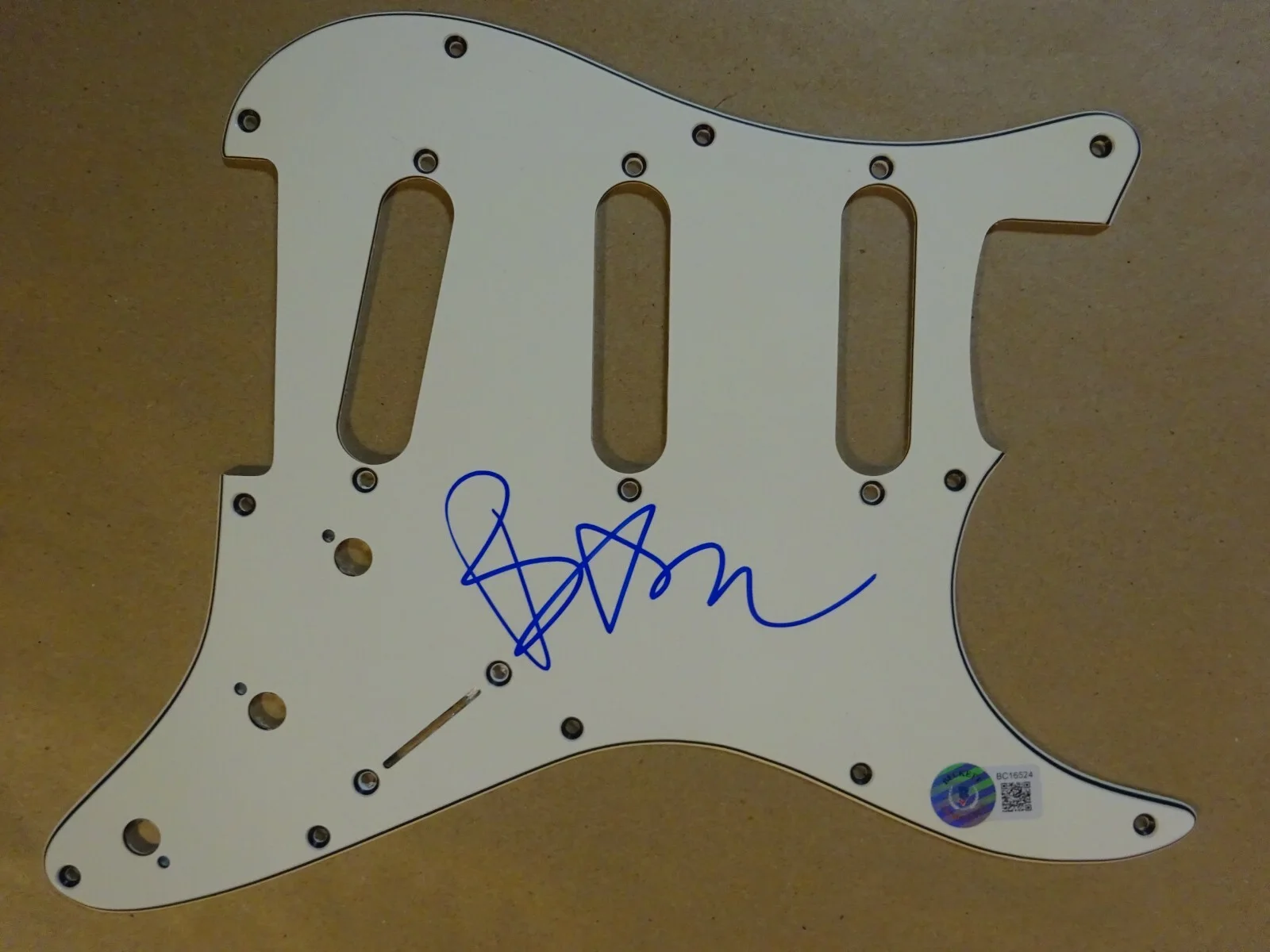 Bam Margera — Signed BAM MARGERA Autographed Guitar Pick Guard Beckett BAS COA, image 2