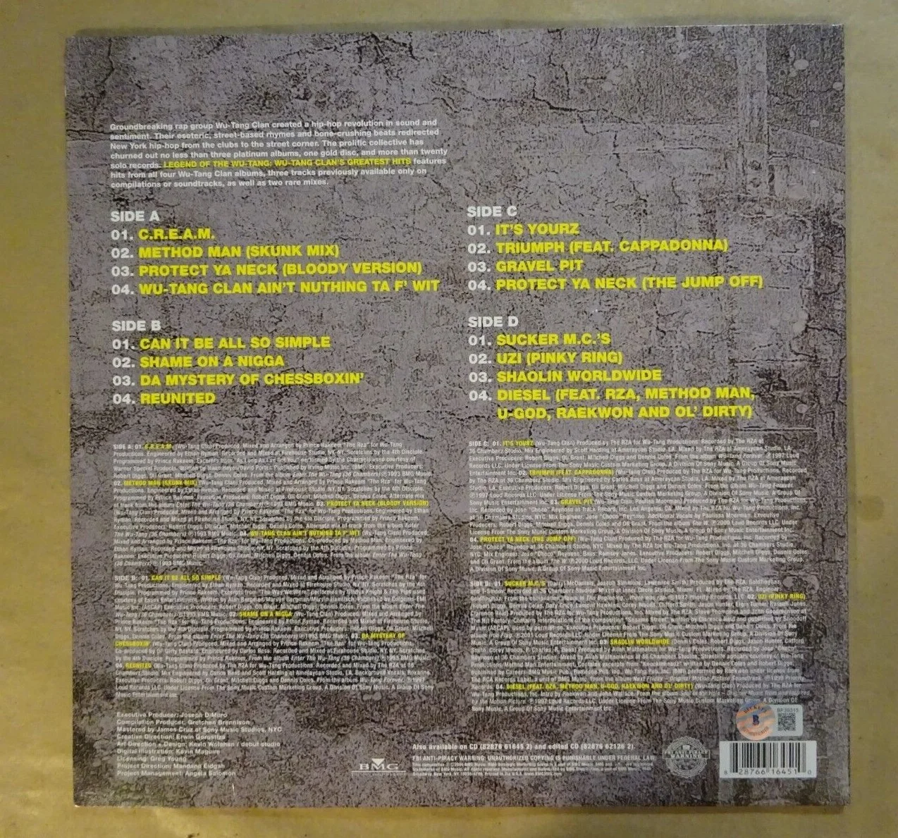 Autographed GZA Signed WU-TANG CLAN GREATEST HITS Vinyl Album BECKETT BAS COA, image 5