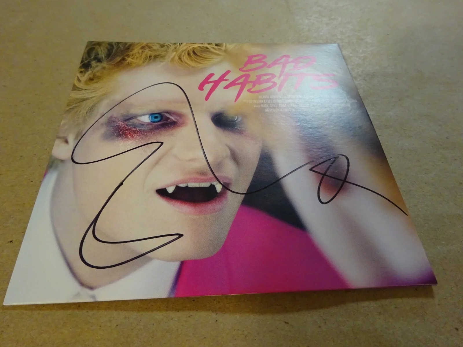 Autographed ED SHEERAN Signed BAD HABITS SINGLE CD BECKETT BAS COA, image 3