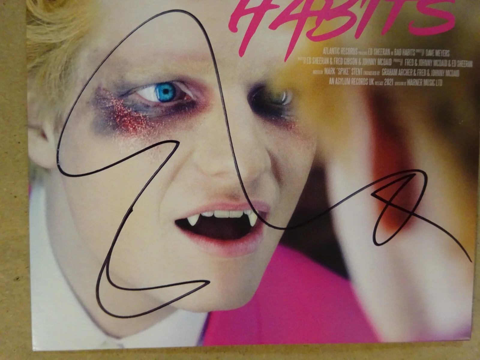 Autographed ED SHEERAN Signed BAD HABITS SINGLE CD BECKETT BAS COA, image 4