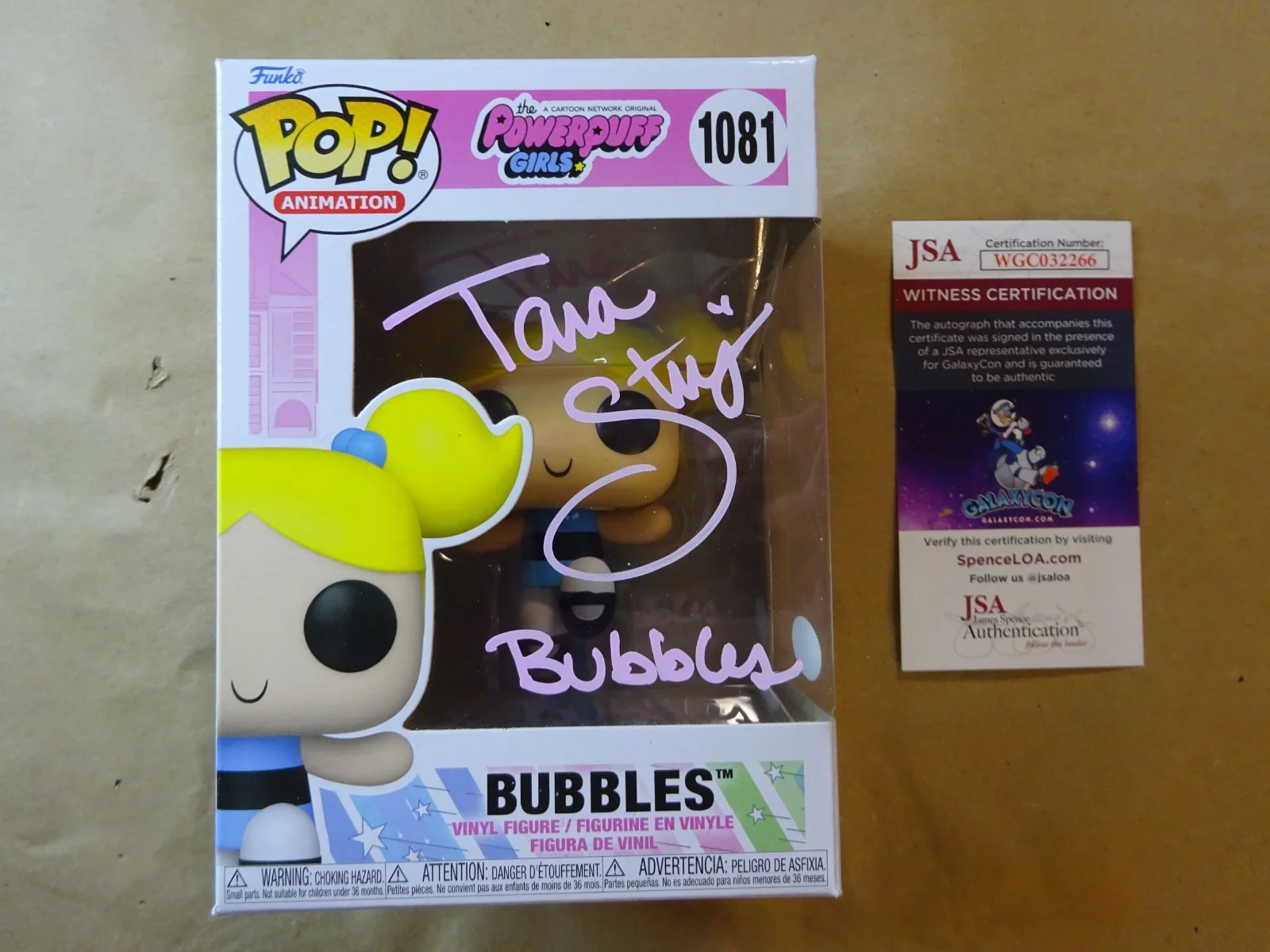 Tara Strong — Signed Tara Strong Autographed Bubbles Powerpuff Girls Funko Pop JSA COA