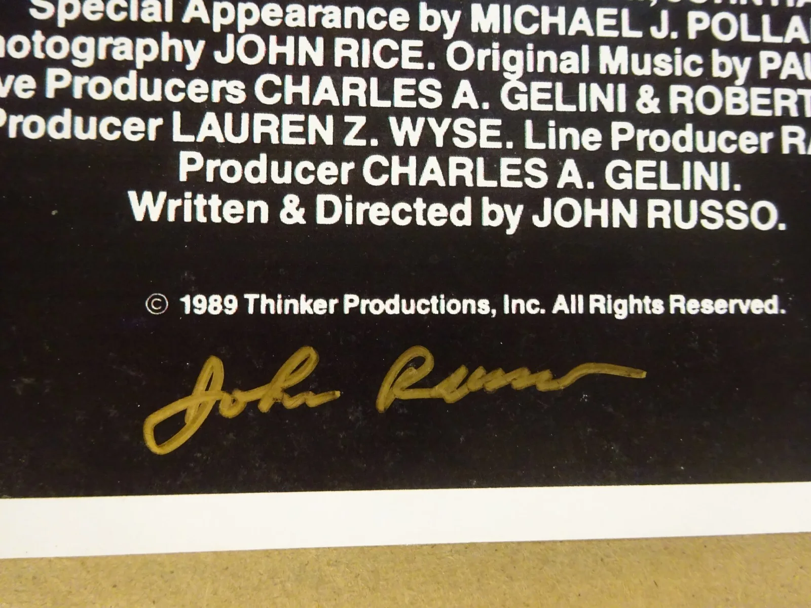 John Russo — Signed JOHN RUSSO Autographed HEARTSTOPPER 11"x17" Photo Beckett BAS COA, изображение 3