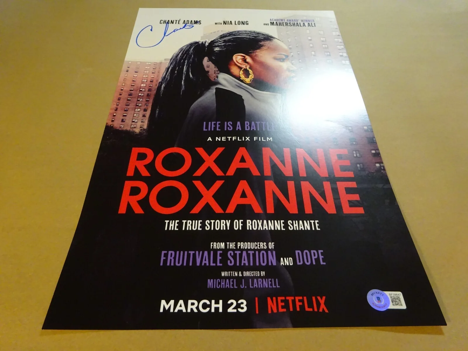 Chante Adams — Signed CHANTE ADAMS Autographed ROXANNE ROXANNE 11"x17" Photo Beckett BAS COA, изображение 2