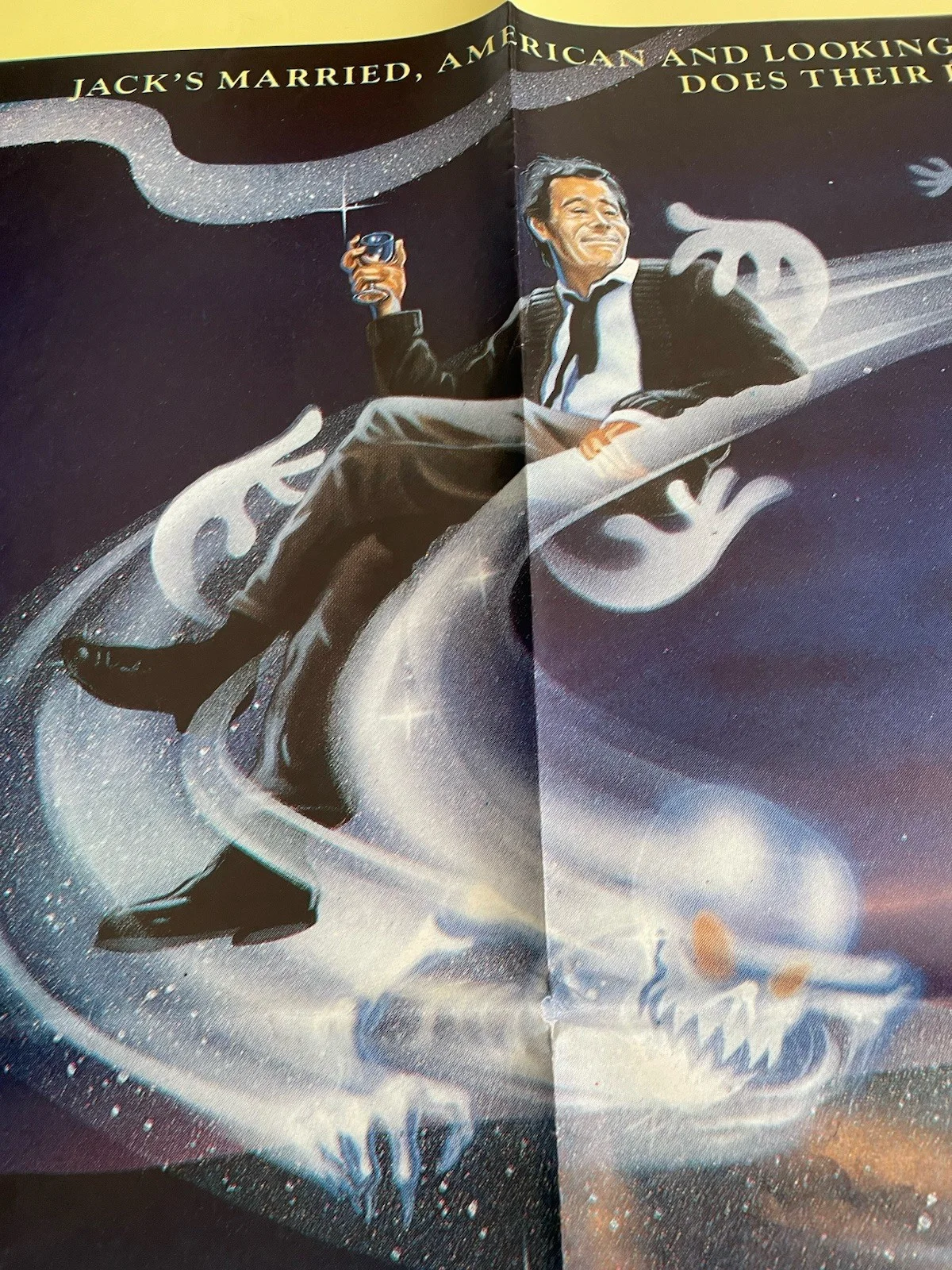 HIGH SPIRITS ORIGINAL UK QUAD FILM POSTER 1988, изображение 3