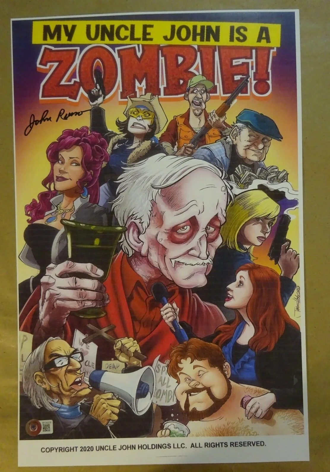 John Russo — Signed JOHN RUSSO Autographed My Uncle John Is A Zombie 11"x17" Photo BAS COA