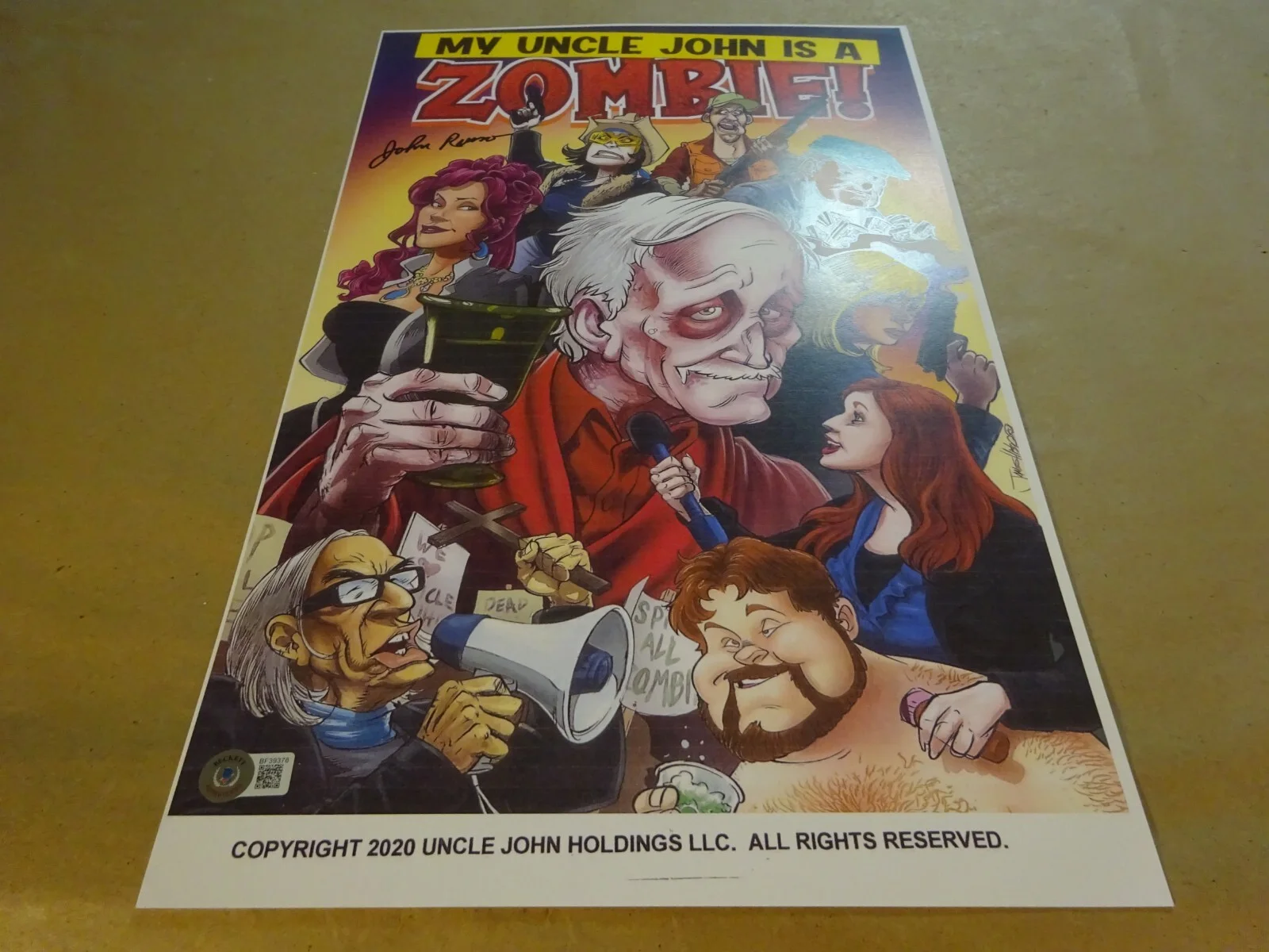 John Russo — Signed JOHN RUSSO Autographed My Uncle John Is A Zombie 11"x17" Photo BAS COA, изображение 2