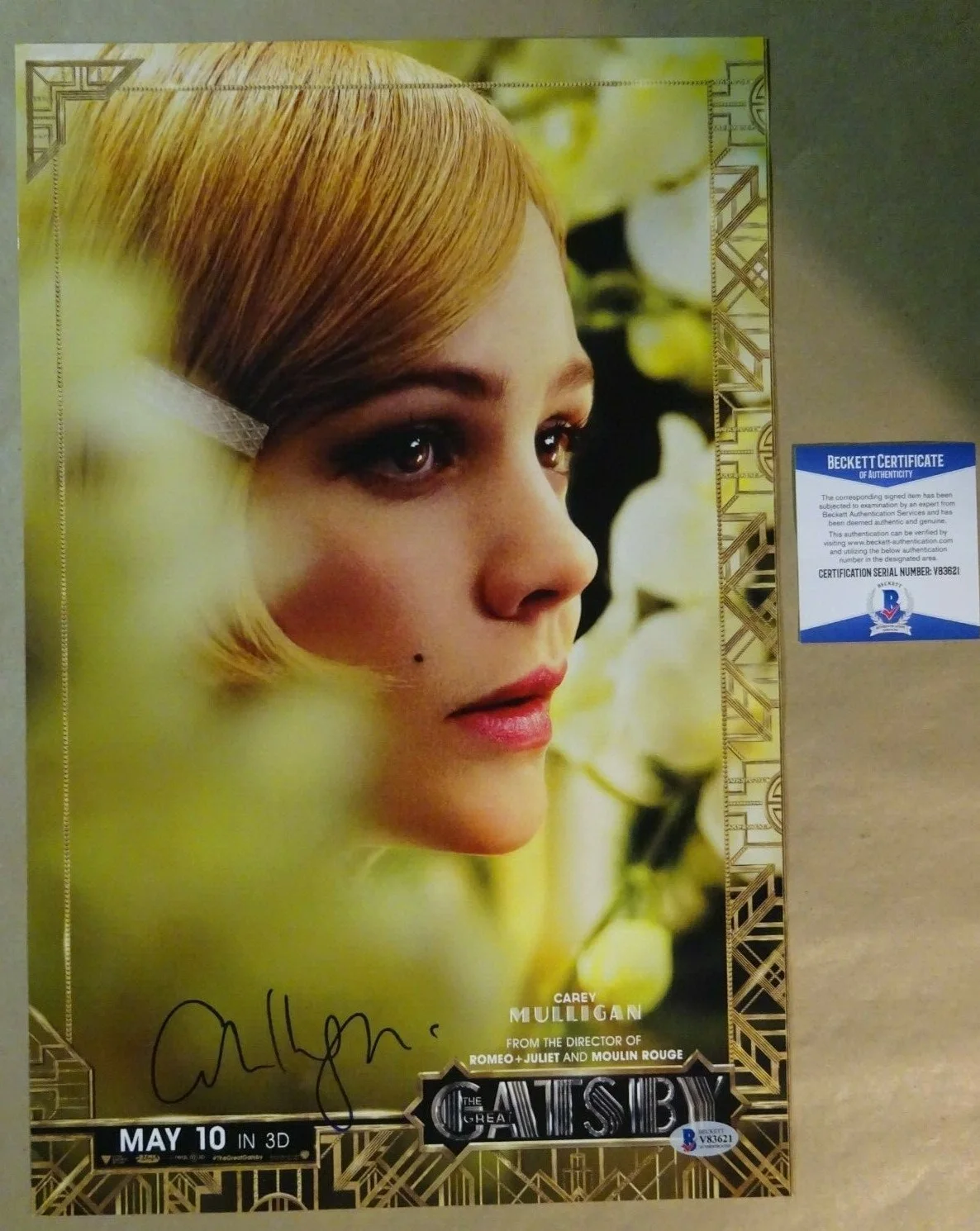 Carey Mulligan — Signed CAREY MULLIGAN Autographed THE GREAT GATSBY 11"x17" Photo BECKETT BAS COA