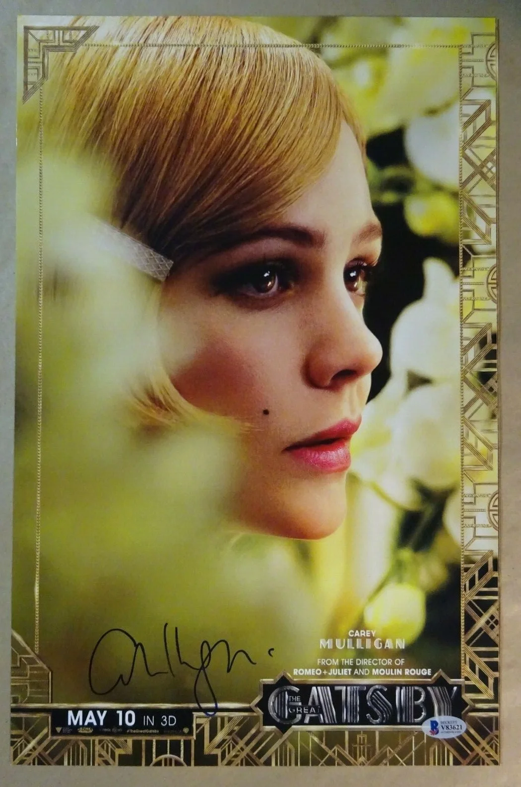 Carey Mulligan — Signed CAREY MULLIGAN Autographed THE GREAT GATSBY 11"x17" Photo BECKETT BAS COA, изображение 2