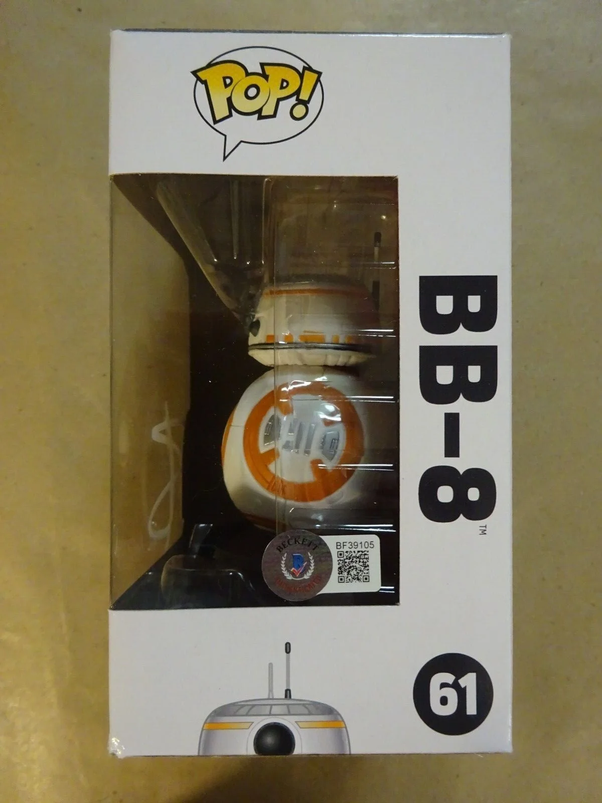 Ben Schwartz — Autographed BEN SCHWARTZ Signed STAR WARS BB-8 #61 FUNKO POP BECKETT BAS COA, изображение 5