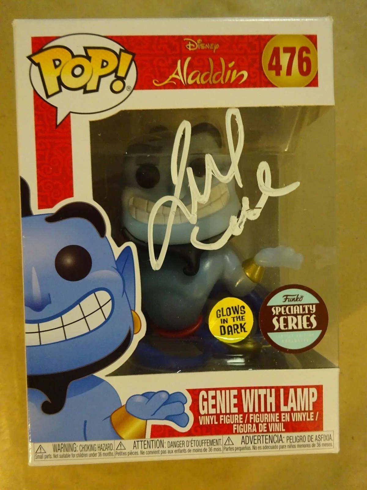 James Monroe Iglehart — Autographed JAMES MONROE IGLEHART Signed ALADDIN GENIE #476 FUNKO POP BAS COA