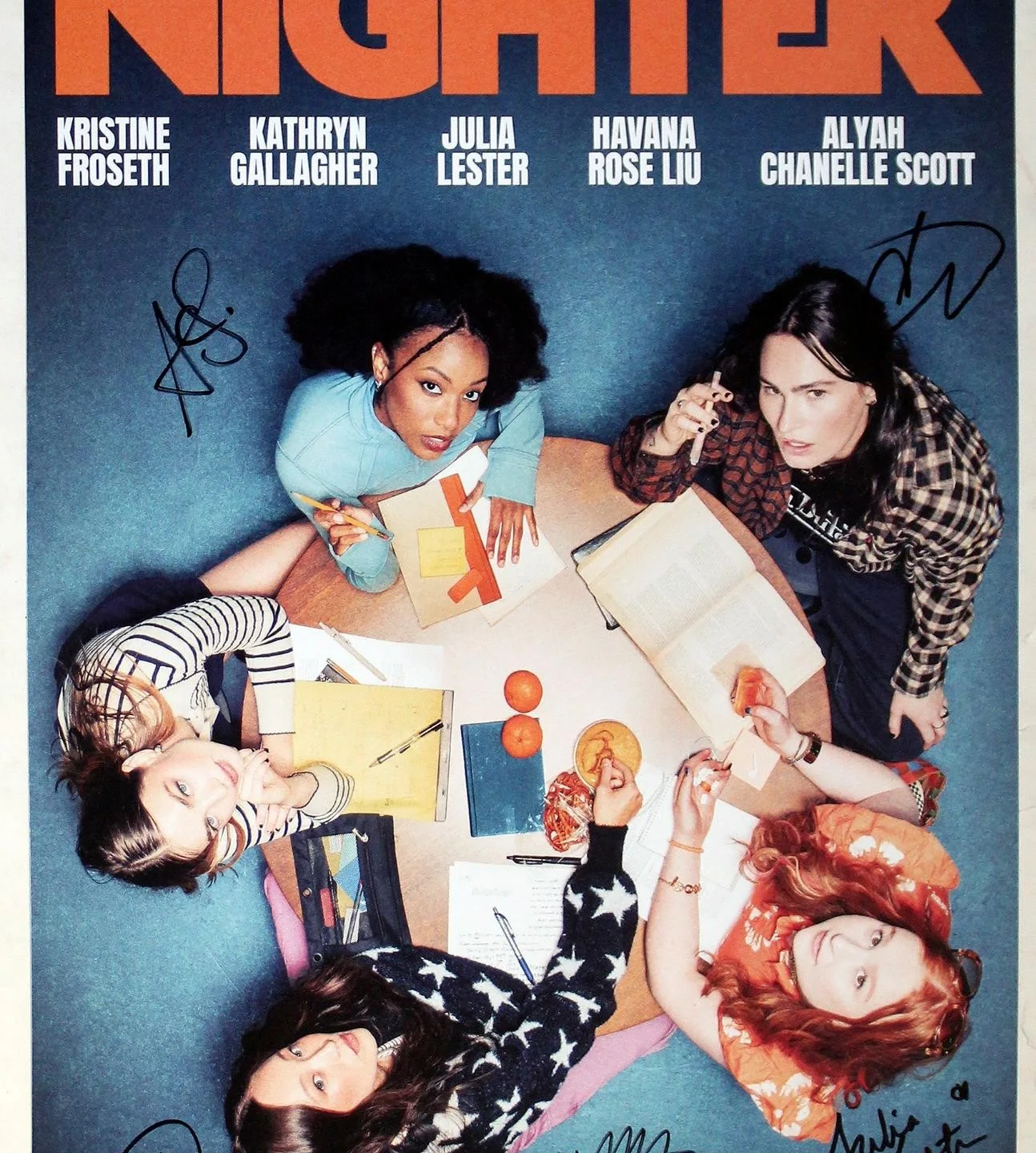 ALL NIGHTER Off-Broadway Cast Alyah Chanelle Scott Signed Poster, image 3