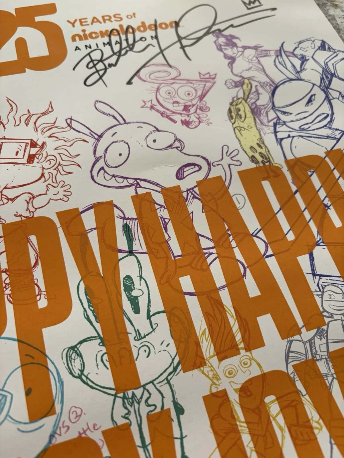 Nickelodeon Autograph Poster SDCC 2016 Butch Hartman Bartlett Klasky Vasquez, image 2