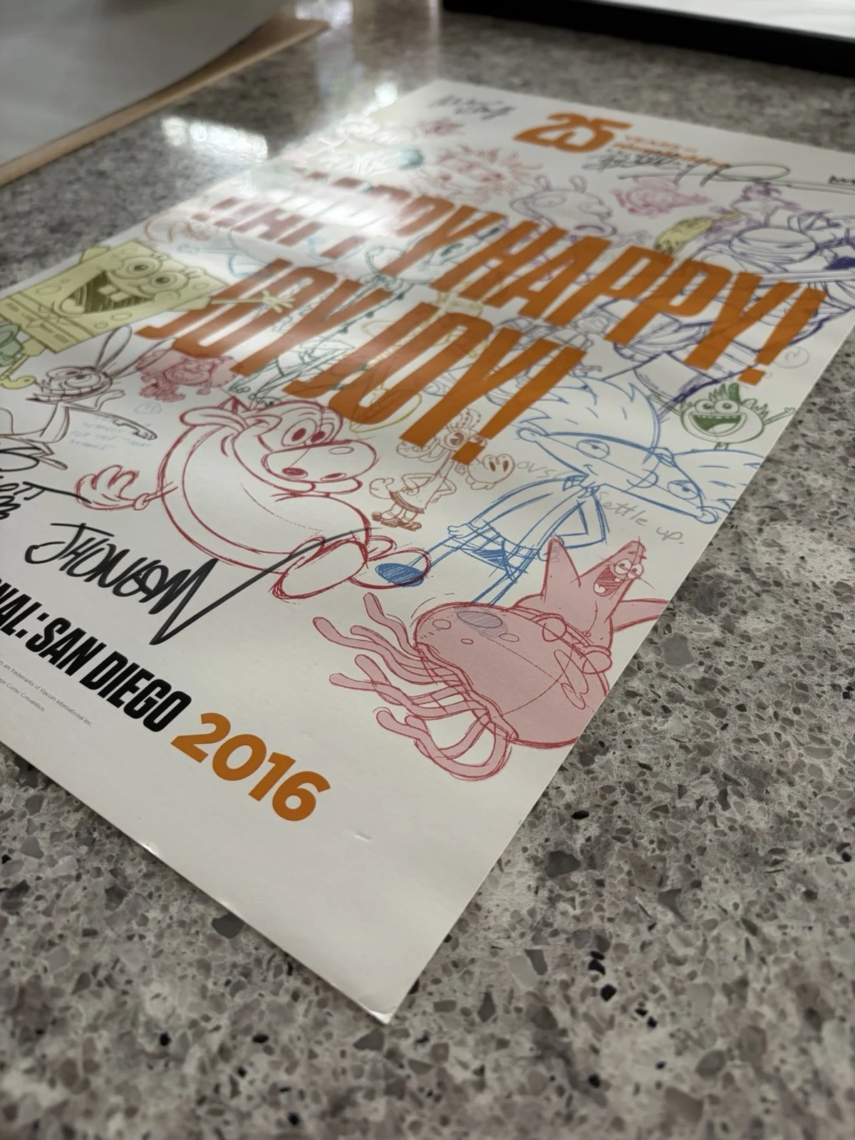 Nickelodeon Autograph Poster SDCC 2016 Butch Hartman Bartlett Klasky Vasquez, image 4