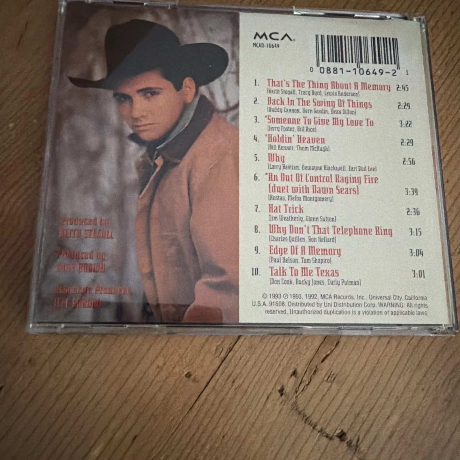 Tracy Byrd Signed Cd "Tracy Byrd" Autographed Country Music 1993, image 3