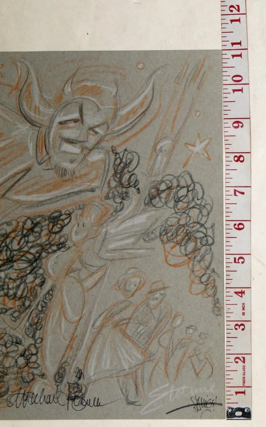 Michael Berresse & Justin Squigs Robertson Signed OOAK Hand Drawn CAN-CAN Sketch, изображение 5