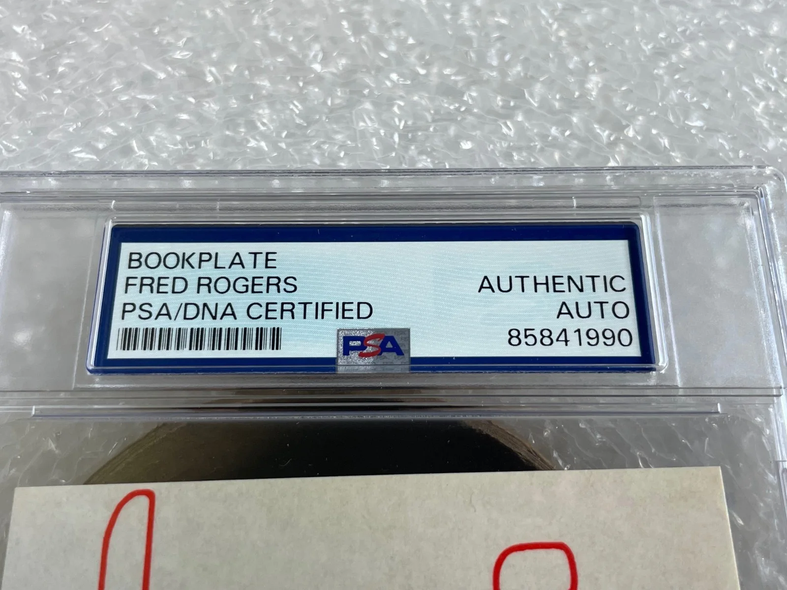 Fred Rogers — Fred Rogers SIGNED Scarce Trolley Bookplate PSA/DNA Slabbed Mister Rogers 2001!, image 4
