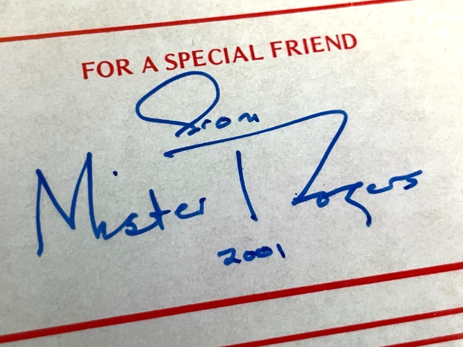 Fred Rogers — Fred Rogers SIGNED Scarce Trolley Bookplate PSA/DNA Slabbed Mister Rogers 2001!, image 5